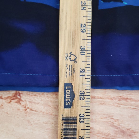 VINTAGE Kennington LTD Hawaiian Shirt Mens Large‎ Blue Palm Tree Beach Vacation - Picture 7 of 8